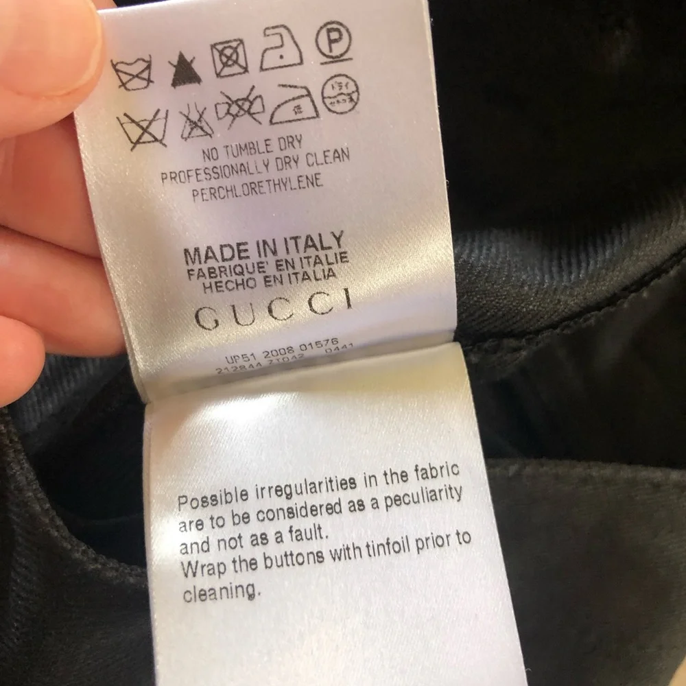 Authentic Gucci Silk Hemp Pants Black Size 42 US 6 - Picture 7 of 8
